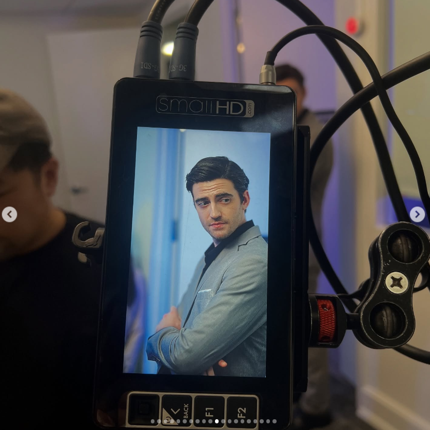 Teig Sadhana on the monitor during a scene setup, as posted on February 18, 2025 | Source: Instagram/sadhat8