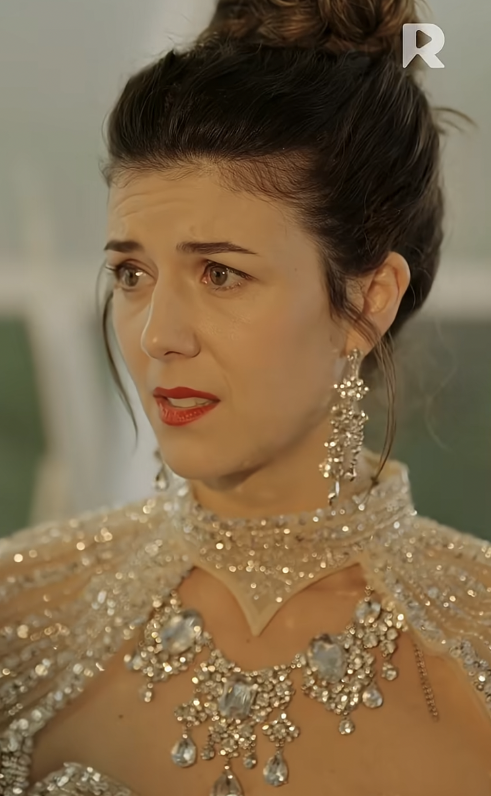 Ioana Damian as Maria St. Clair in "Mafia Mamma's Hot Lover" | Source: youtube/reelshort