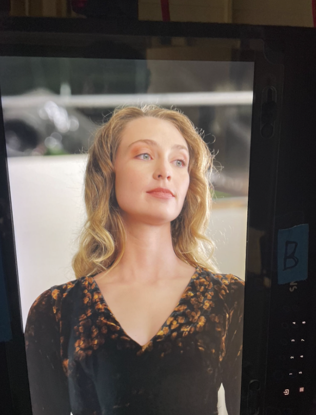 Vice appears on a vertically mounted camera monitor while filming "Double Life: Meet My Mafia Ex Again" | Source: Courtesy of Madison Vice