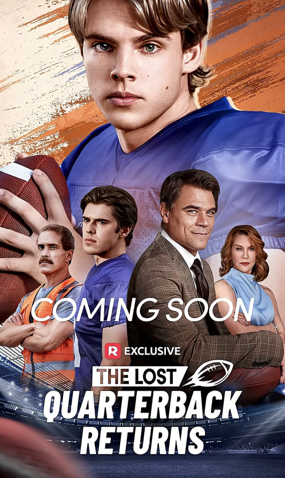 The "Coming Soon" poster of "The Lost Quarterback Returns" | Source: youtube/reelshortapp