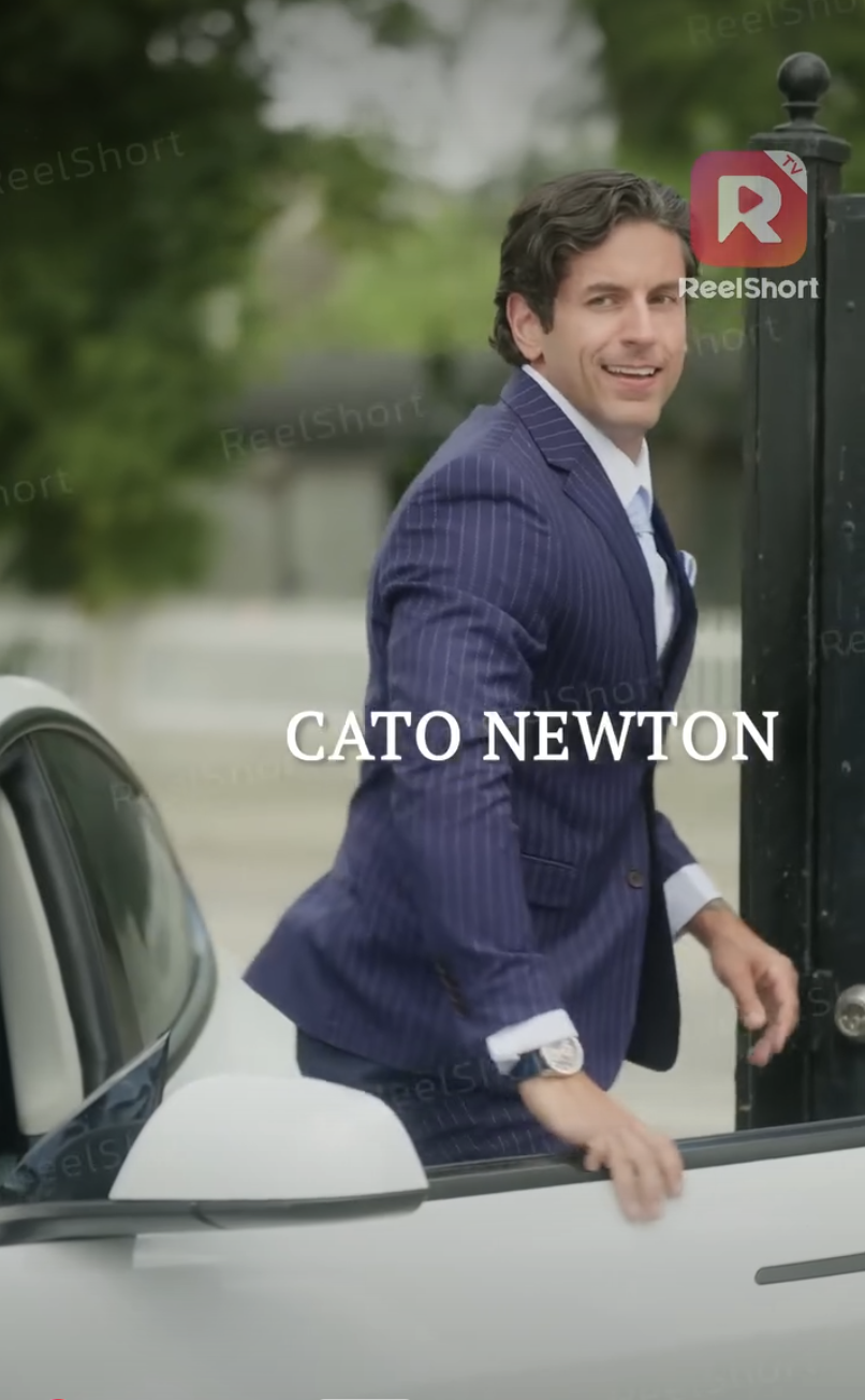 Marc-Andre Drolet as Cato Newton in “The Billionaire Female CEO From the Trailer Park” | Source: instagram/reelshortapp