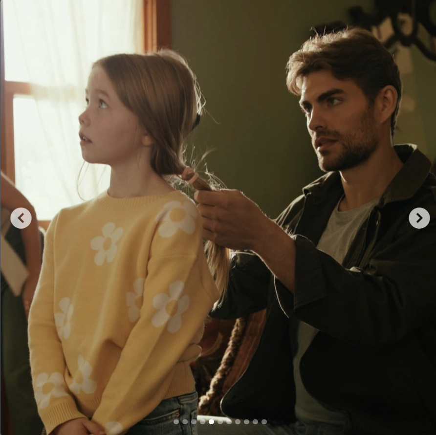 Charing Vivienne Draper as Ellie Callahan and Seth Edeen as Rhett Callahan in "In Love with a Single Farmer Daddy" | Source: instagram/sethedeen