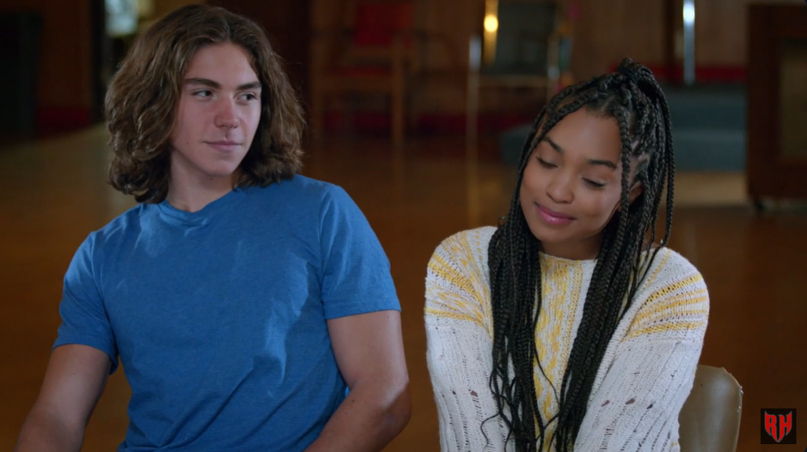 Evan Adams as David and Mariah Robinson as Emily in the TV movie "The Wrong Valentine" | Source: YouTube/ScreamQueenFlix