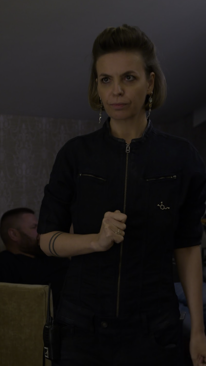 Director Yeva Strelnikova watches as the actors rehearse an emotionally intense scene | Source: AMO Pictures