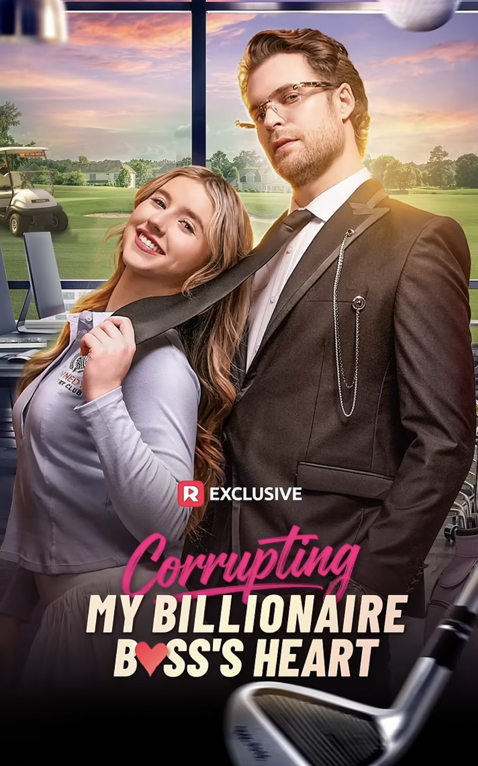 The poster for "Corrupting My Billionaire Boss's Heart" | Source: youtube/reelshortapp