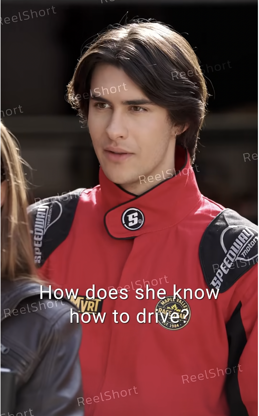 Luke Dodge as Ryder Kane in "The Day the Champion Racer Lost His Bride" | Source: youtube/reelshortapp