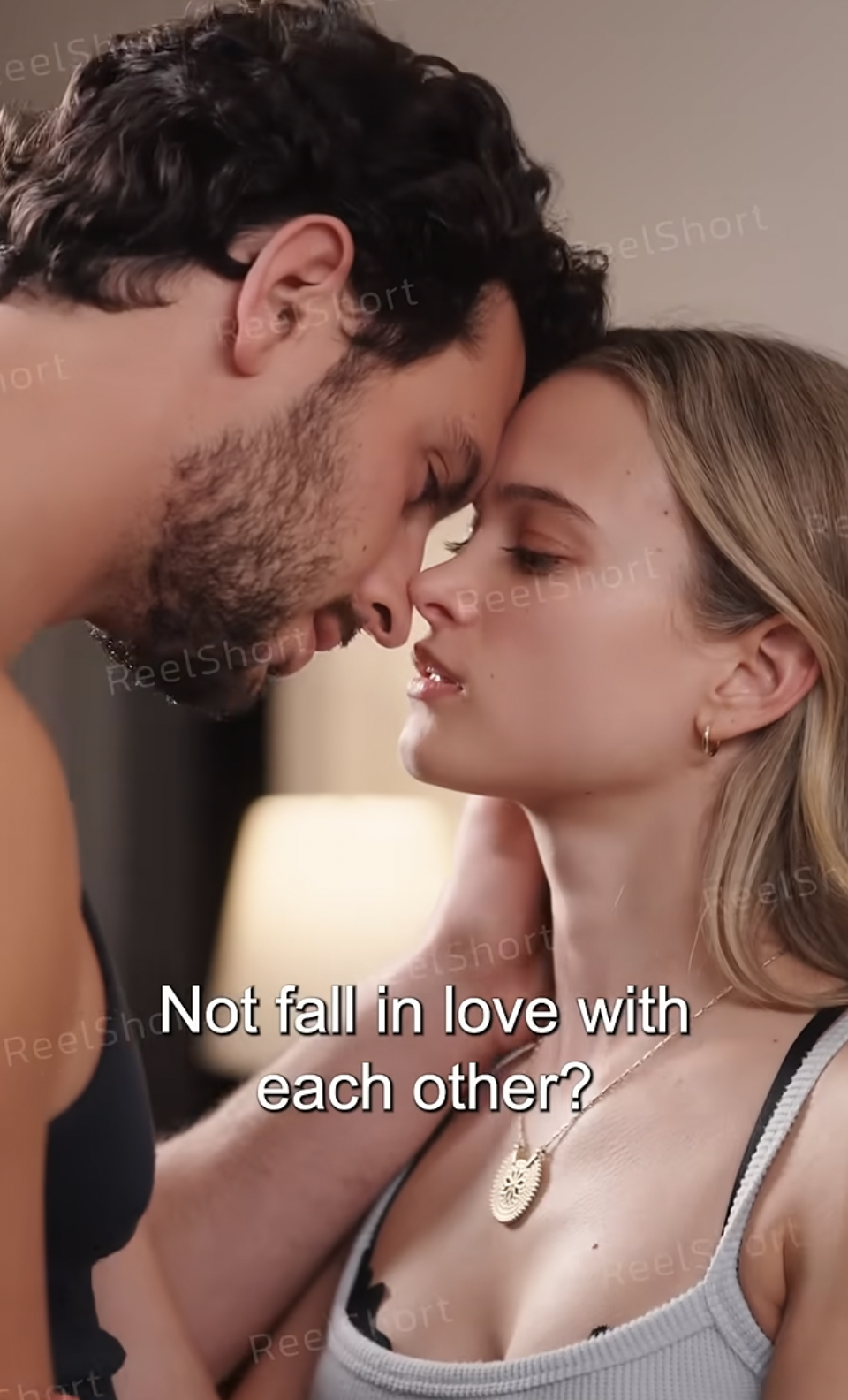 Christopher Quartuccio as Cole McBride and Anna Elizabeth Stadler as Ella Davenport in "My Double Proxy Marriage to a Billionaire" | Source: youtube/reelshortapp