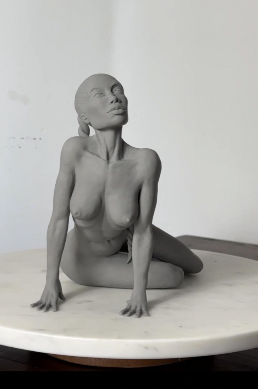 This figurative sculpture he calls "Muse" is among Pielikh's favorite works, reflecting a recurring theme in his art: the human body as a form of natural beauty and expression.| Source: Volodymyr Pielikh