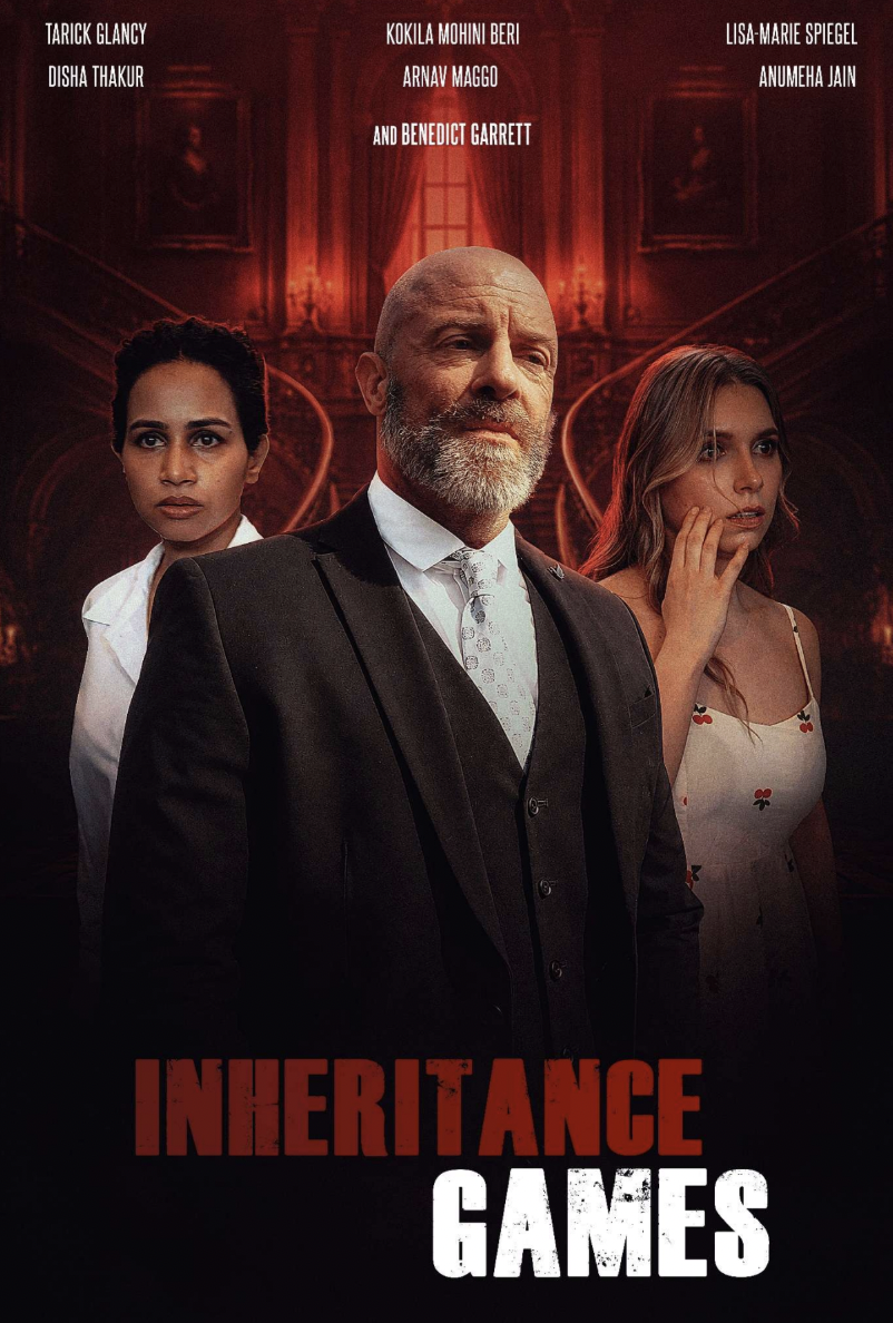 The official poster for "Inheritance Games," the English-language vertical drama written and directed by Ed Robinson. | Source: Ed Robinson