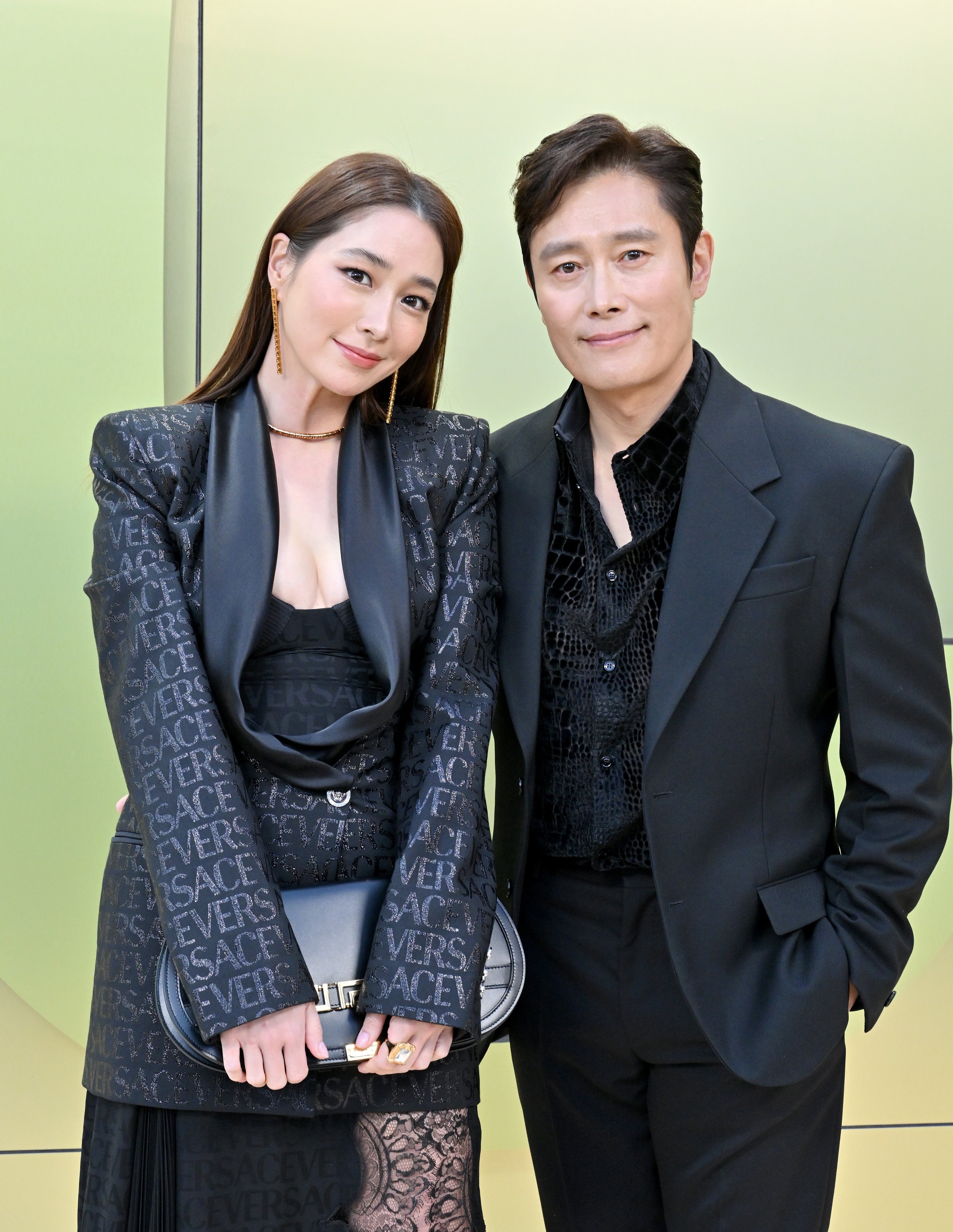 Lee Min-jung and Lee Byung-hun attend the Versace FW23 Show at Pacific Design Center on March 9, 2023 in West Hollywood, California. | Source: Getty Images