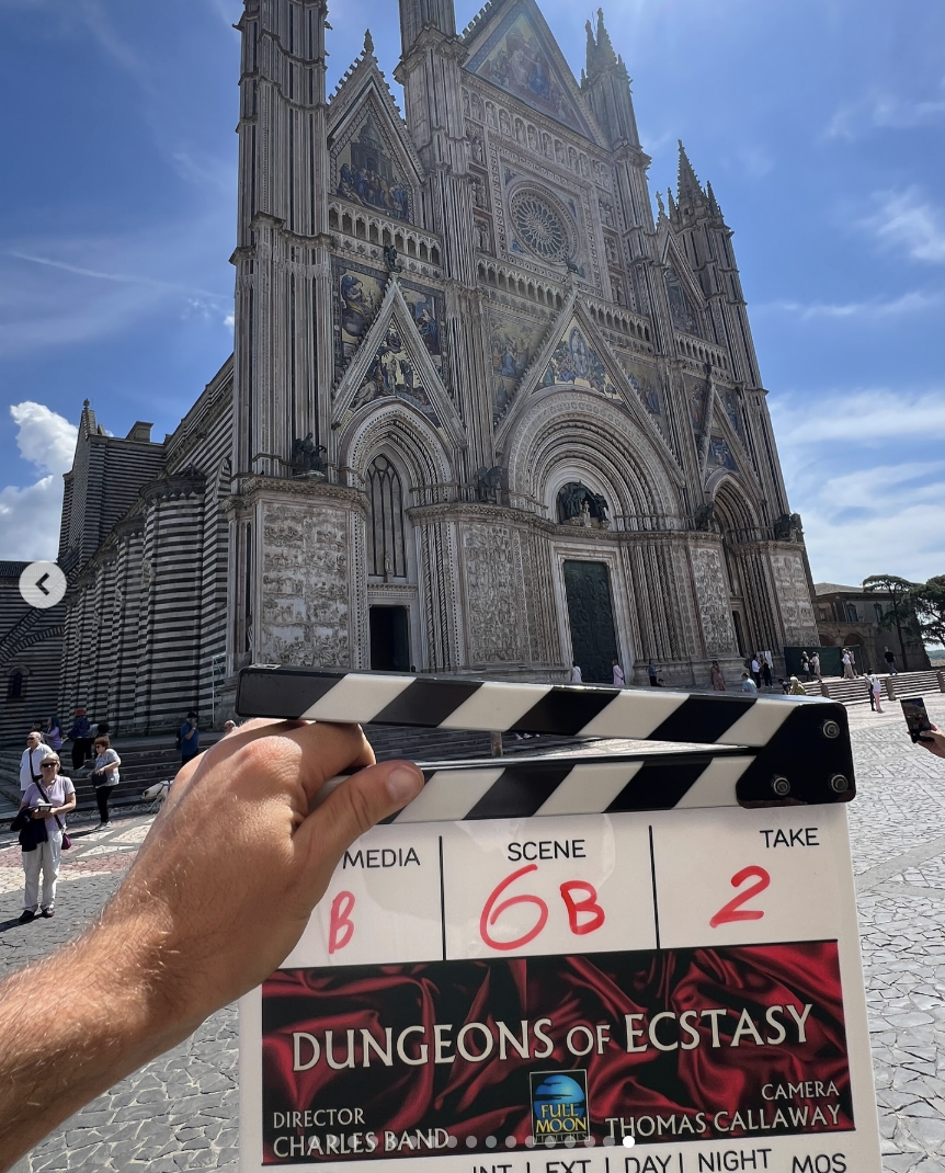 On location in Rome, Italy for "Dungeons of Ecstasy" | Source: instagram/erictaylorguilmette