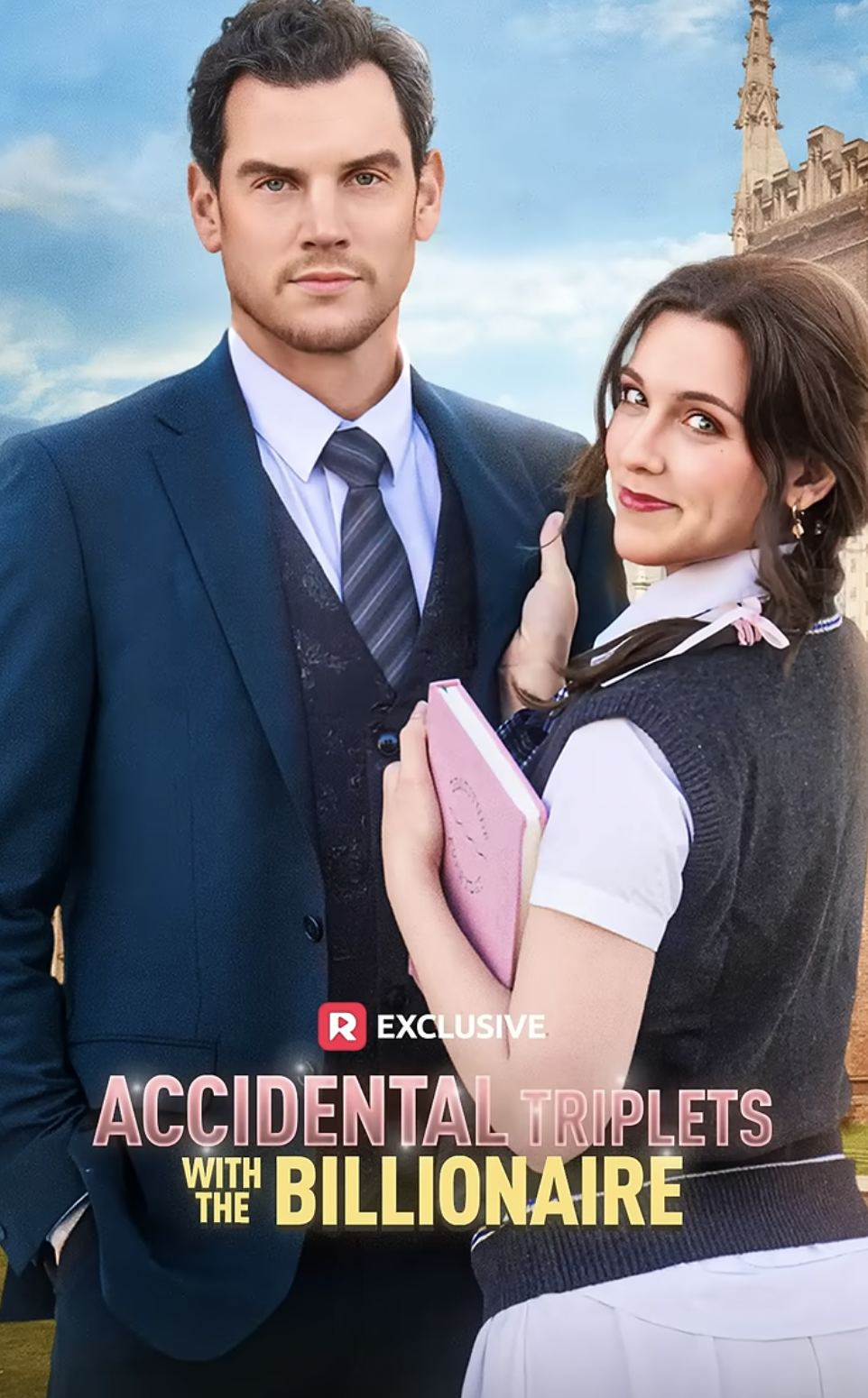 The poster for "Accidental Triplets with the Billionaire" | Source: youtube/reelshortapp