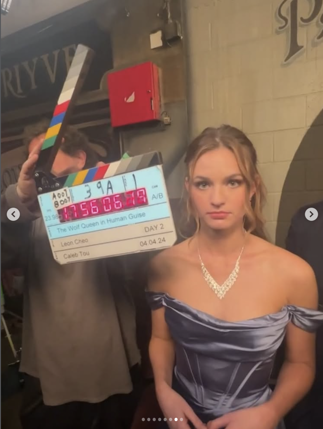 Grace Swanson behind the scenes of a vertical drama shoot | Source: instagram/gracewswanson