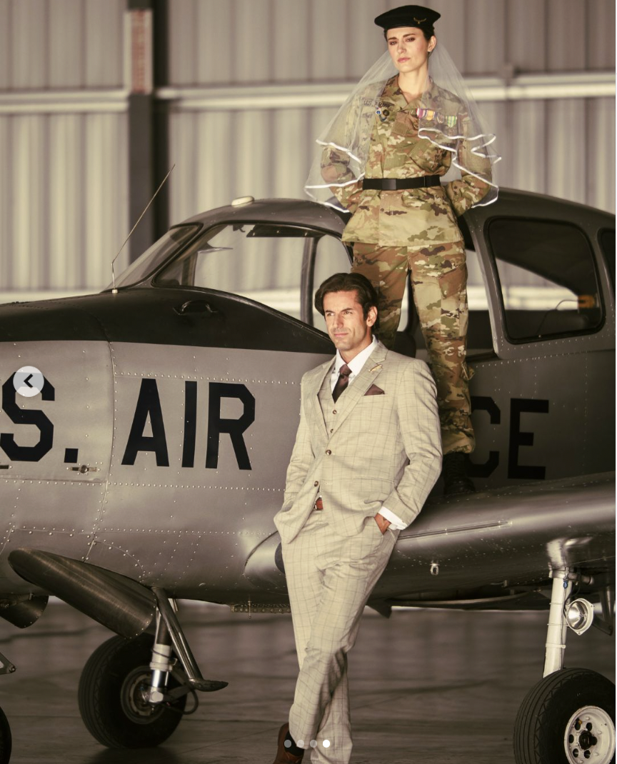 Kelsey Maskell as Elise Gray and Marc-Andre Drolet as Cato Newton in “The Billionaire Female CEO From the Trailer Park” | Source: instagram/reelshortapp