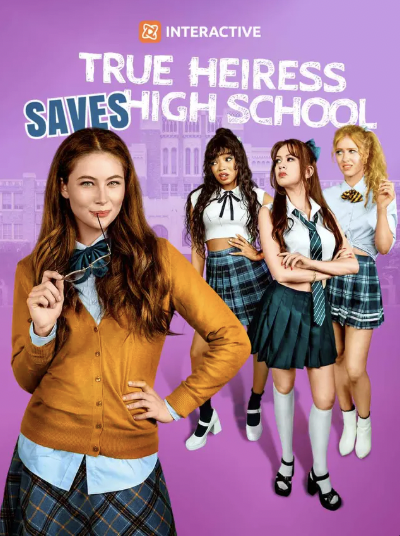 The poster for "True Heiress Saves High School" | Source: reelshort.com