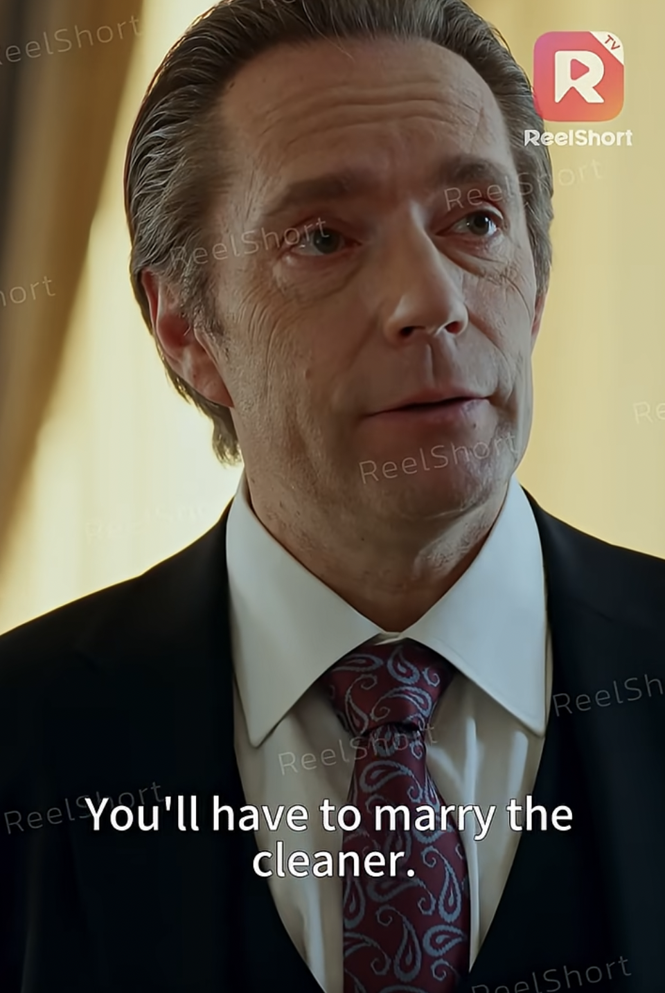 Sergiy Denga as President Michael Johnson in “How to Trap President’s Son” | Source: youtube/reelshortapp
