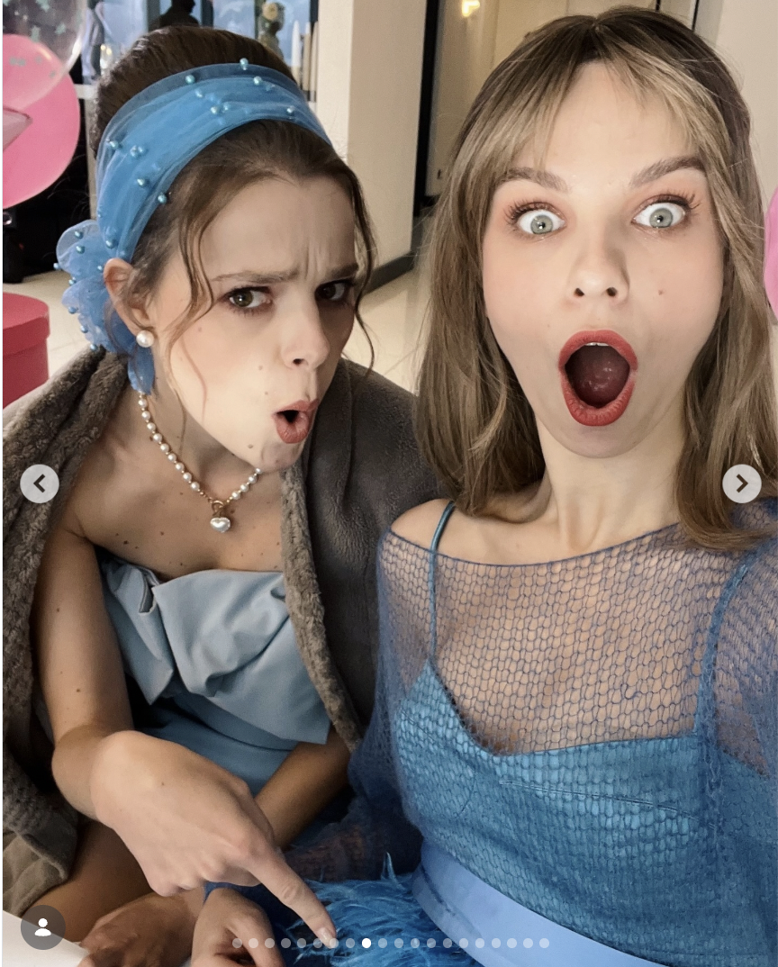 Mary Vysnevska and Valeria Fokina behind the scenes of "Billionaire Disguised as Gigolo" | Source: instagram/mary.vysnevska