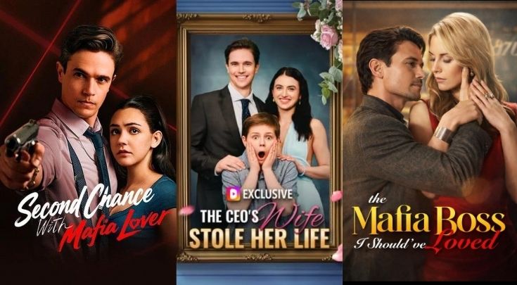 The posters for "Second Chance with Mafia Lover," "The CEO's Wife Stole Her Life," and "The Mafia Boss I Should've Loved" | Source: IMDb