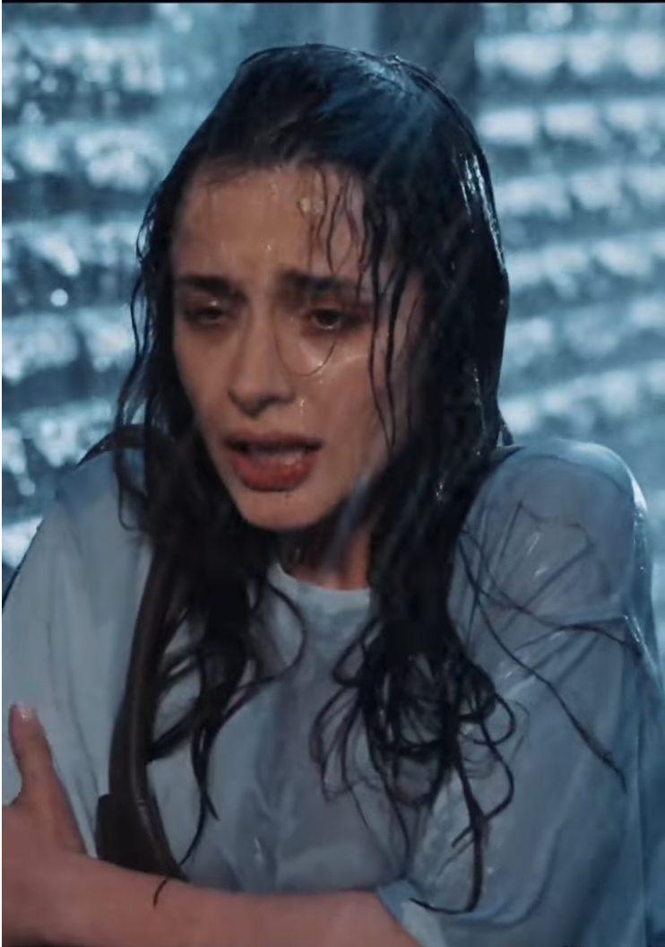 Tetiana Zlova during the rain scene from "Love in Oblivion" | Source: AMO Pictures