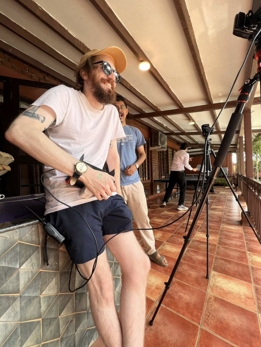 Ed Robinson on set as a director. After years working as a writer and actor, he decided to step behind the camera to bring his own stories to life. | Source: Ed Robinson