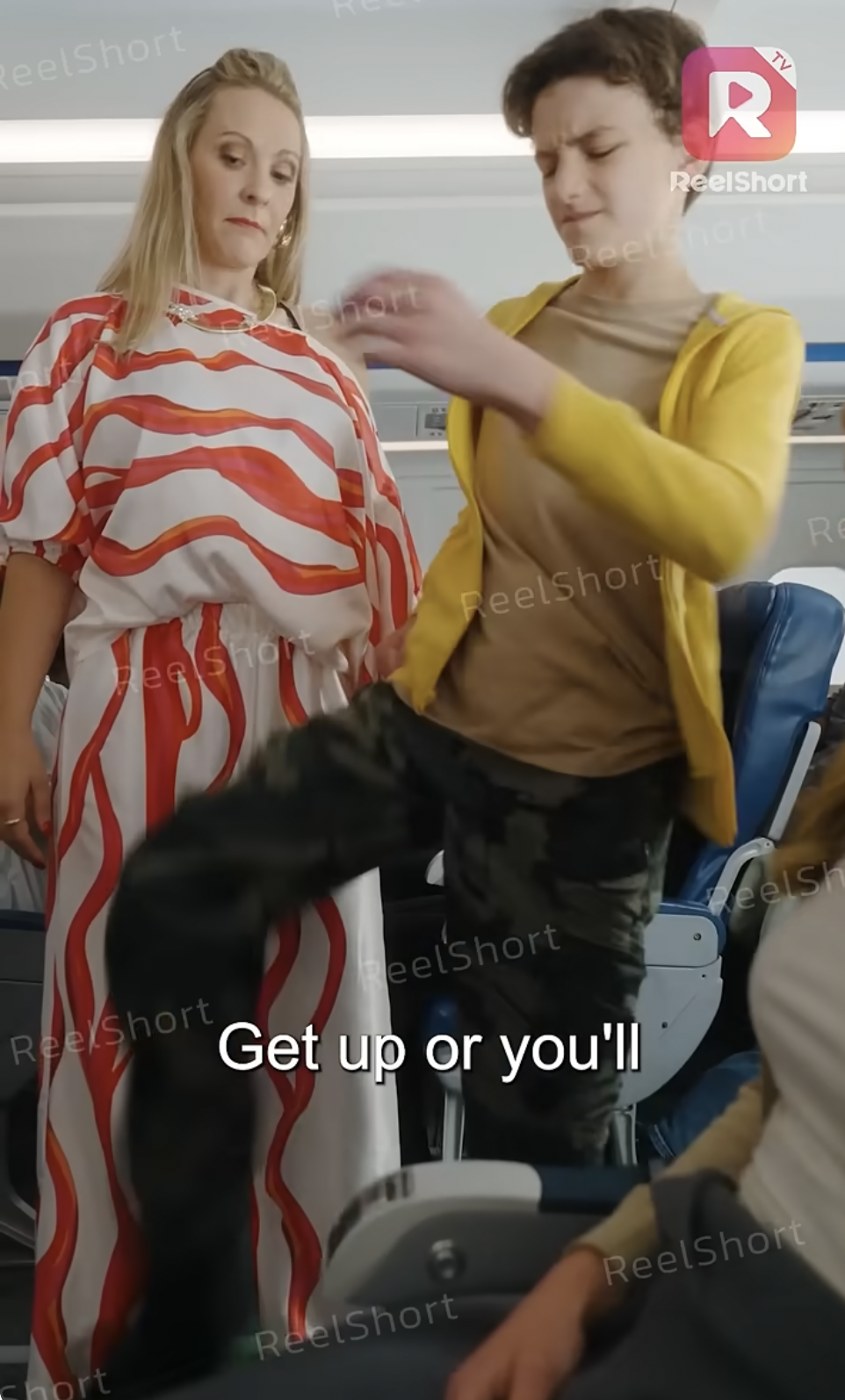 Macie Connor as Jane Brown and Andrew Kite as Ivan in "The Reckoning Takes Flight" | Source: youtube/reelshortapp