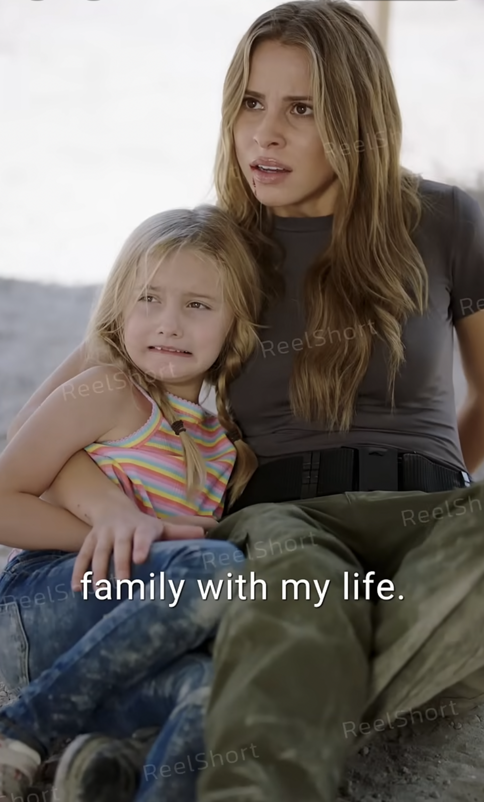 Addison Bowman as Jane Valentine and Piper Jean Jones as Rebecca Valentine in "American Sniper: The Last Round" | Source: youtube/reelshortapp