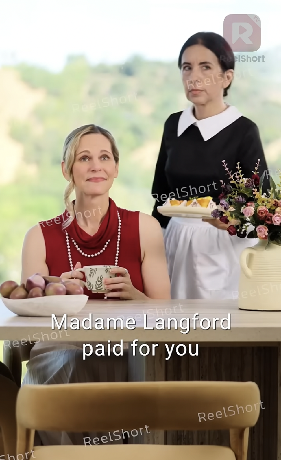Summer Moore as Caroline Langford and Christine Heneise as Harper Ellison in "Tell Me Not to Love You" | Source: youtube/reelshortapp