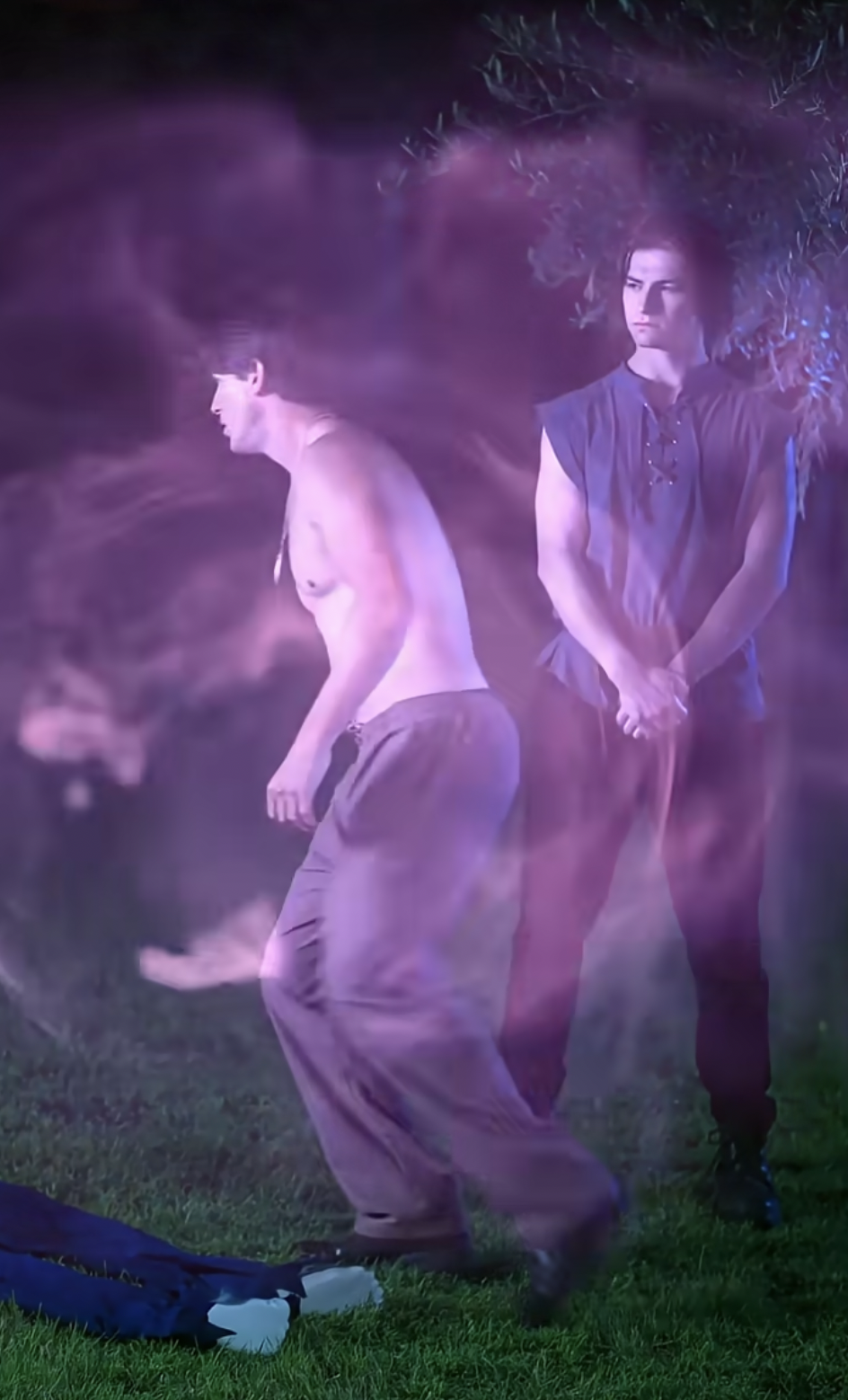 Alec Randolph as David with David Eves as Xavier in "Wanted by the Wolf Alpha" | Source: YouTube/Playlet_app