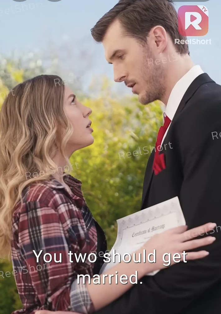 Kimberly McClain as Emma Adams and Dusty Lachowicz as William Irving in "Country Gal to CEO's Bride" | Source: youtube/reelshortapp