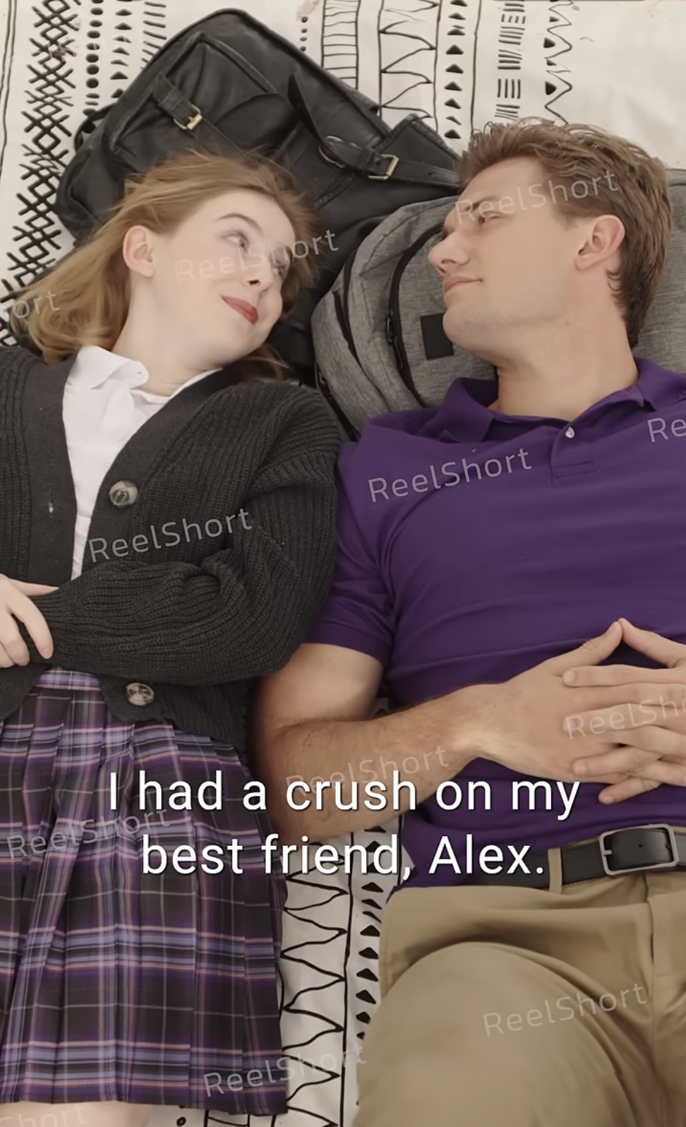 Lydia Pearl Pentz as Isabel Spencer and Tyler Johnson Ellis as Alex Brooks in "The Summer My Heart Stopped" | Source: youtube/reelshortapp