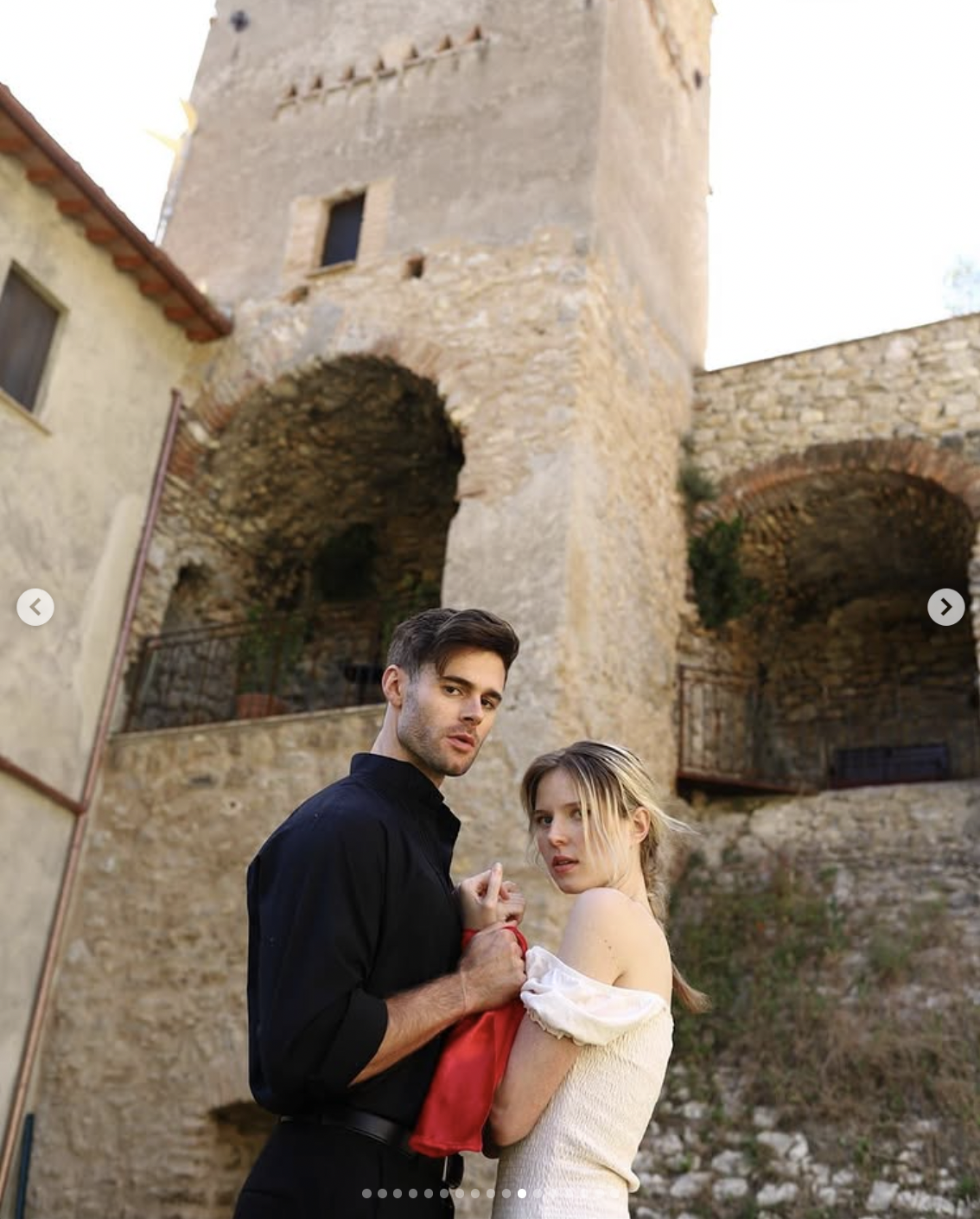 Eric Guilmette and Nicole Mattox on location in Italy for "Dungeons of Ecstasy" | Source: instagram/erictaylorguilmette