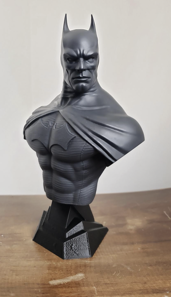 "Dark Knight," a sculpture of Batman's torso, was created by Pielikh as a birthday gift for his best friend who is a devoted fan of the iconic superhero. | Source: Volodymyr Pielikh